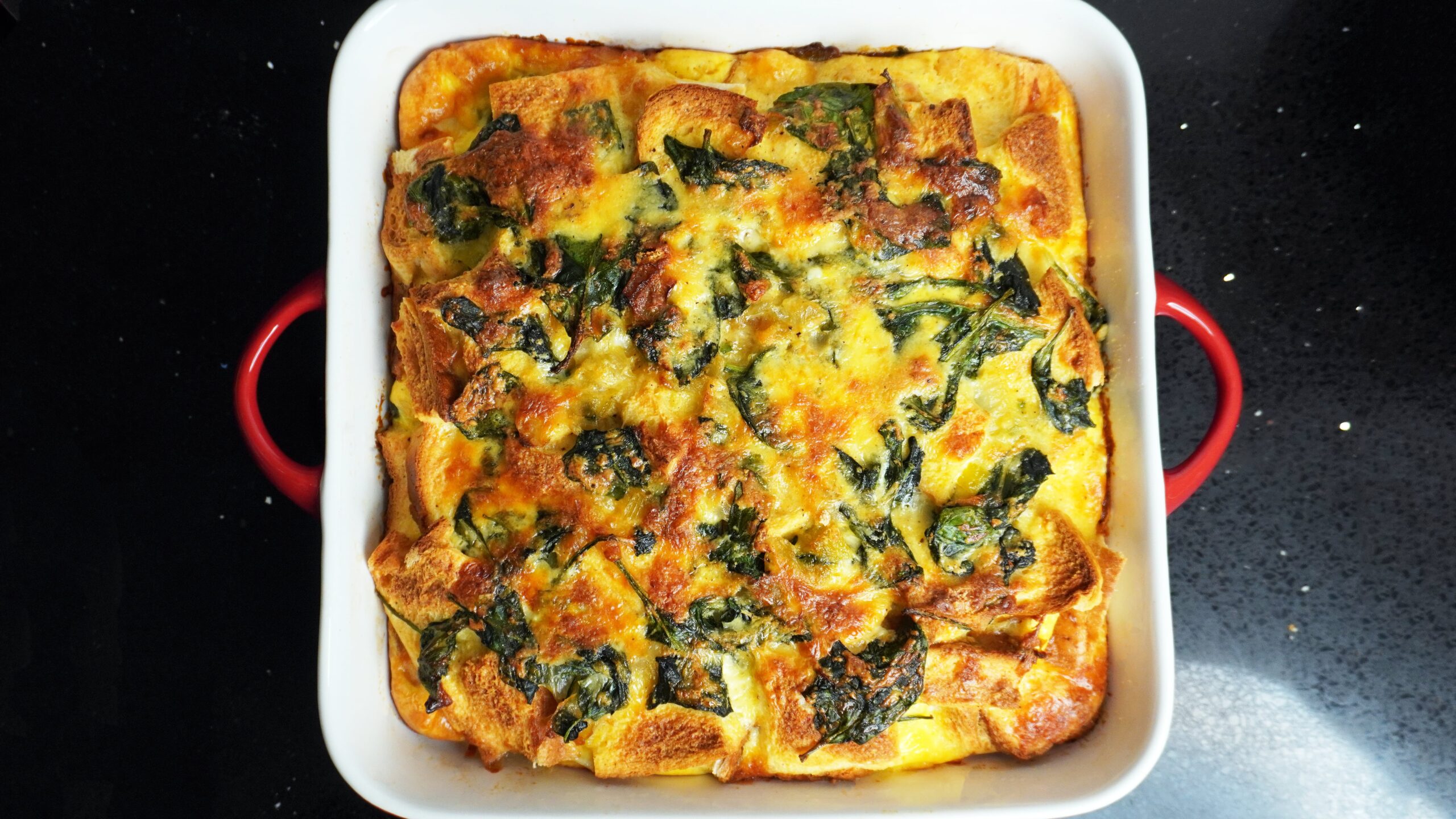 Spinach & Cheese Strata